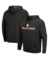 Men's Colosseum Black Texas State Bobcats Lantern Pullover Hoodie