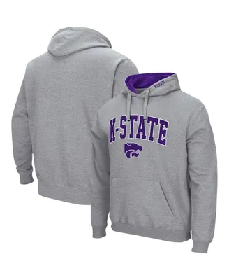 Men's Colosseum Kansas State Wildcats Arch & Logo 3.0 Pullover Hoodie