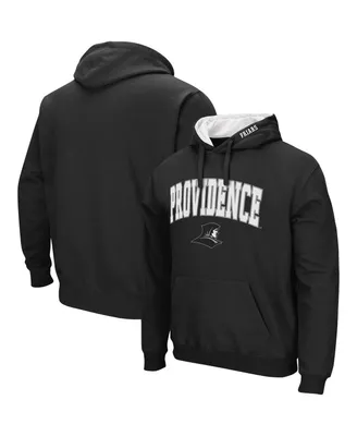 Men's Colosseum Black Providence Friars Arch and Logo Pullover Hoodie