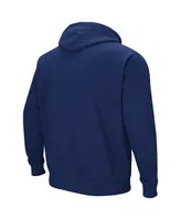 Men's Colosseum Navy Northern Arizona Lumberjacks Arch and Logo Pullover Hoodie