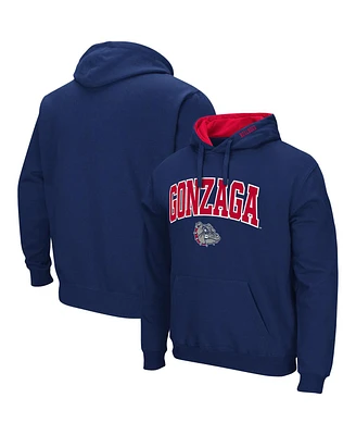 Men's Colosseum Gonzaga Bulldogs Arch and Logo Pullover Hoodie