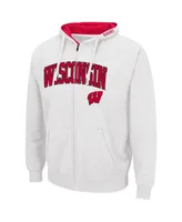 Colosseum Men's Wisconsin Badgers Arch & Logo 3.0 Full-Zip Hoodie