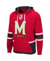 Men's Colosseum Red Maryland Terrapins Lace Up 3.0 Pullover Hoodie