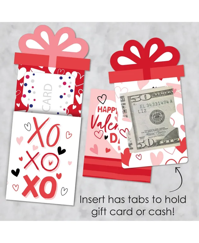 Big Dot Of Happiness Assorted Happy Valentine's Day - Money and Gift Card  Holders - Set of 8