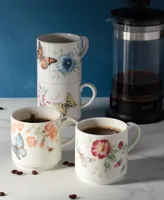 Lenox Butterfly Meadow Kitchen Stack Mugs Set/4, Created for Macy's - White With Multi