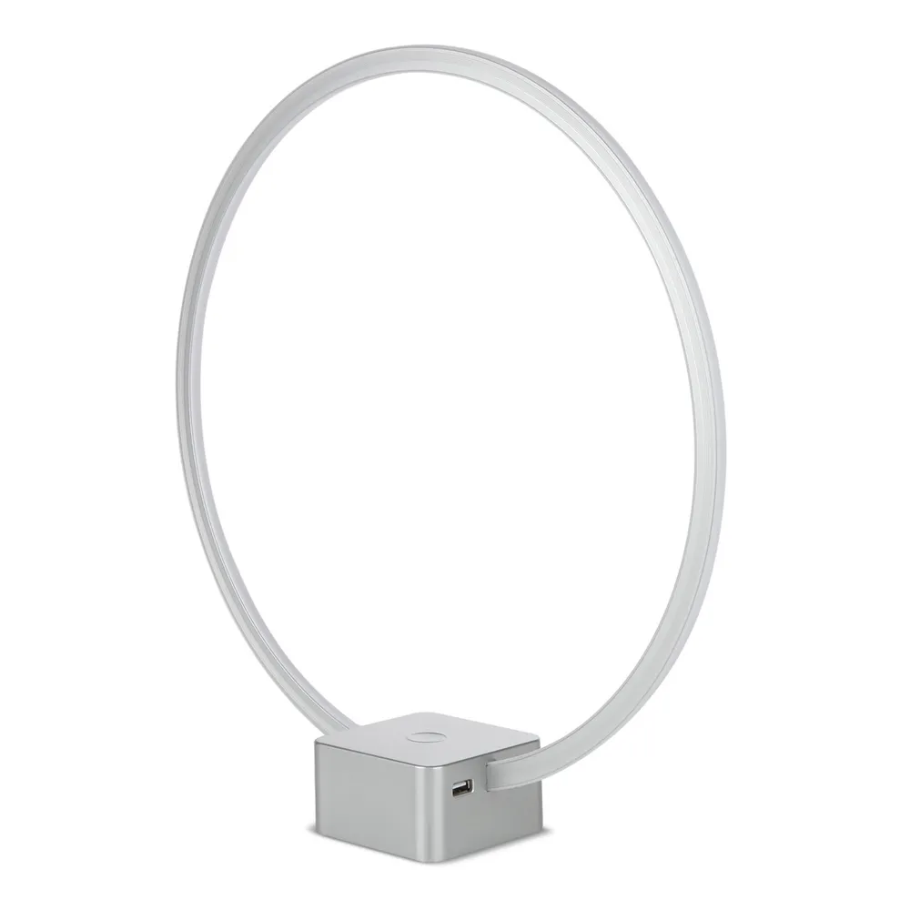 Brightech Circle 15" Dimmable Modern Led Desk Lamp with Usb Port