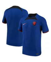 Men's Nike Blue Netherlands National Team 2022/23 Away Vapor Match Authentic Blank Jersey