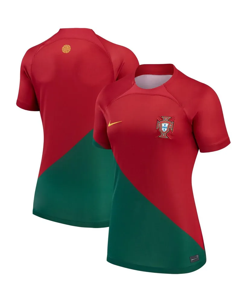 Women's Nike Red Portugal National Team 2022/23 Home Breathe Stadium Replica Blank Jersey