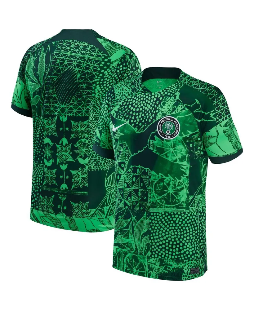 Men's Nike Green Nigeria National Team 2022/23 Home Breathe Stadium Replica Blank Jersey