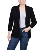 Ny Collection Petite 3/4 Sleeve Scuba Crepe Blazer