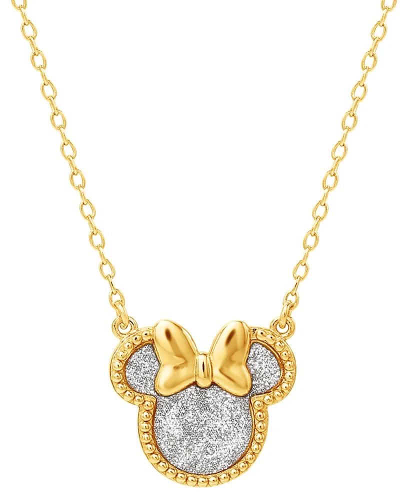 Buy Disney - Diamante Minnie Ears Stencil Charm Necklace (Silver) Online  Australia — Minitopia