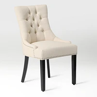 WestinTrends Upholstered Wingback Button Tufted Dining Chair Set of 2
