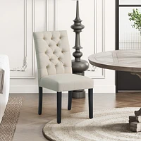 WestinTrends Upholstered Button Tufted Dining Side Chair