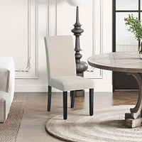 WestinTrends Upholstered Linen Fabric Dining Chair