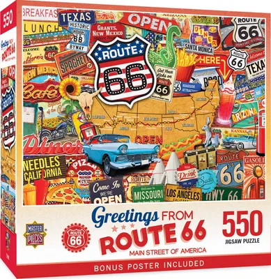 Masterpieces Greetings From Route 66 - 500 Piece Jigsaw Puzzle