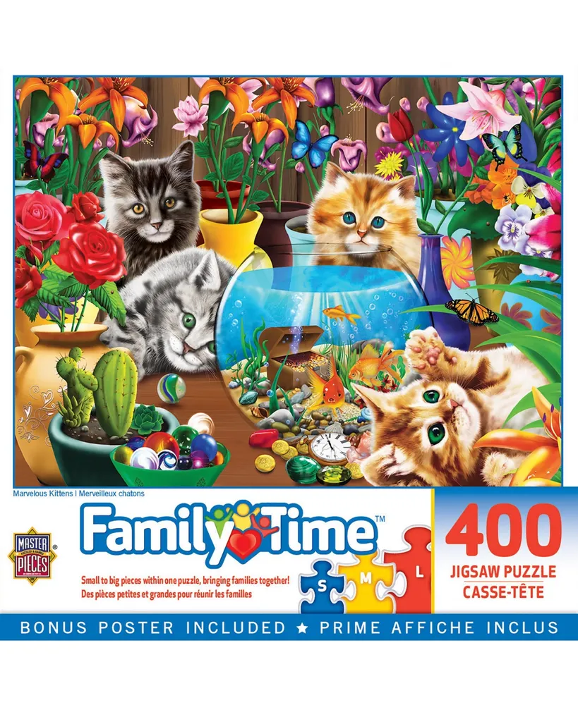 Masterpieces Family Time - Marvelous Kittens 400 Piece Jigsaw Puzzle