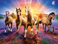 Masterpieces Glow in the Dark - Wild Stallions 300 Piece Ez Grip Puzzle