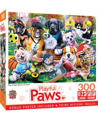 Masterpieces Playful Paws - Play it Again Sports 300 Piece Ez Grip Puzzle