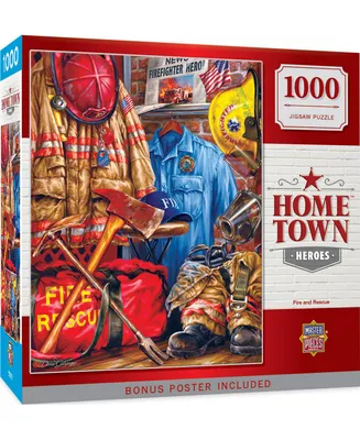 Masterpieces Hometown Heroes Fire and Rescue 1000 Piece Jigsaw Puzzle