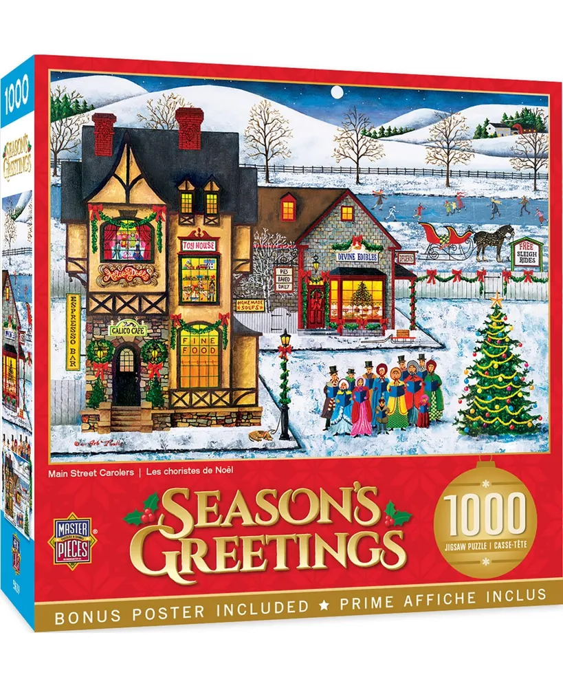 Masterpieces Season's Greetings - Main Street Carolers 1000 Piece Puzzle