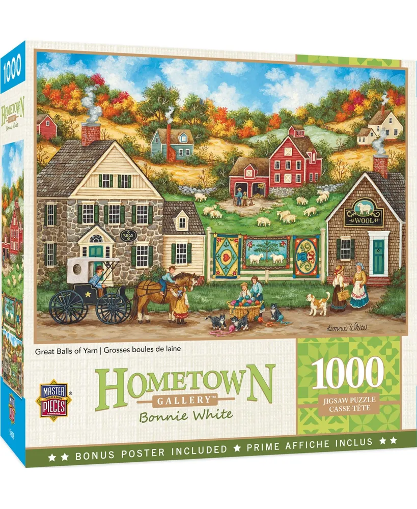 Masterpieces Hometown Gallery - Great Balls of Yarn 1000 Piece Puzzle
