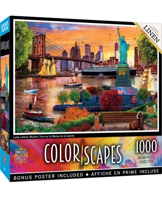 Masterpieces Colorscapes Lady Liberty Skyline 1000 Piece Jigsaw Puzzle