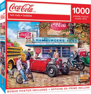 Masterpieces Coca-Cola - Hot Rods 1000 Piece Jigsaw Puzzle for Adults