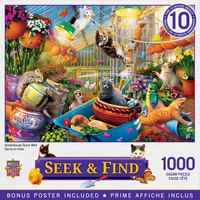 Masterpieces Seek & Find Greenhouse Gone Wild 1000 Piece Jigsaw Puzzle