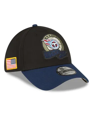 Men's New Era Black, Navy Tennessee Titans 2022 Salute To Service 39THIRTY Flex Hat