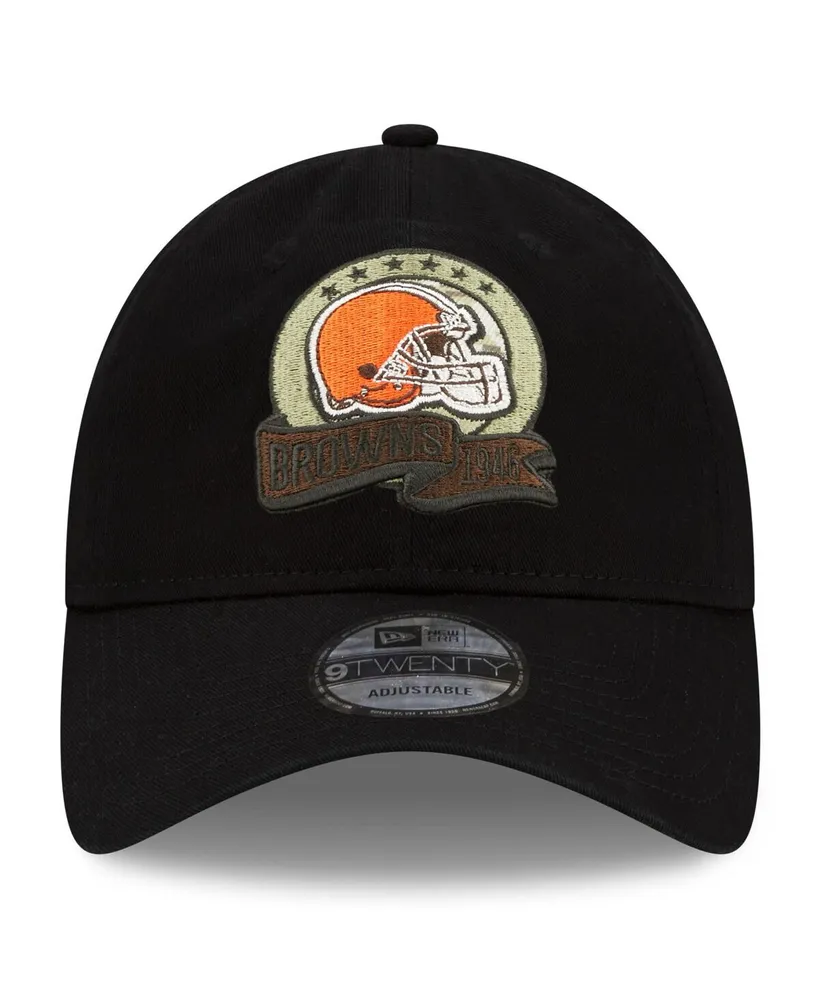 Men's New Era Black Cleveland Browns 2022 Salute To Service 9TWENTY Adjustable Hat