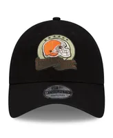 Men's New Era Black Cleveland Browns 2022 Salute To Service 9TWENTY Adjustable Hat