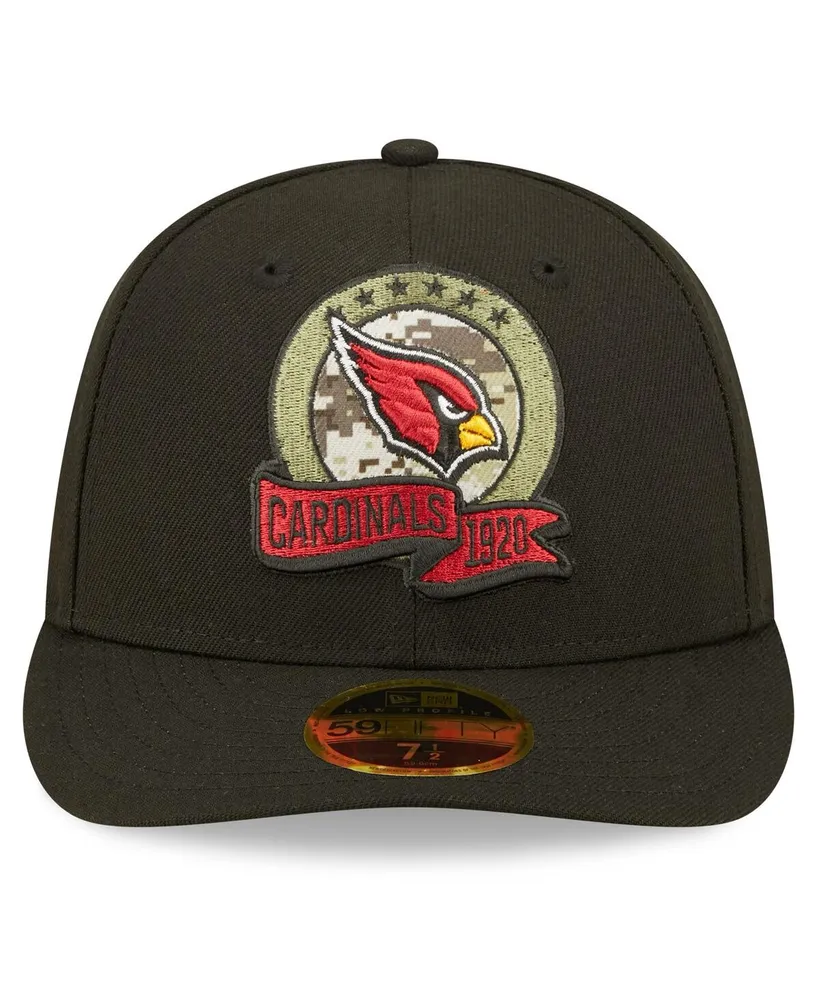 Men's New Era Black Arizona Cardinals 2022 Salute To Service Low Profile 59FIFTY Fitted Hat