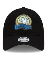 Women's New Era Black Los Angeles Rams 2022 Salute To Service 9TWENTY Adjustable Hat