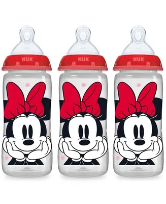 Nuk Smooth Flow Anti Colic Baby Bottle, Minnie Mouse, 10 oz, 3 Pack