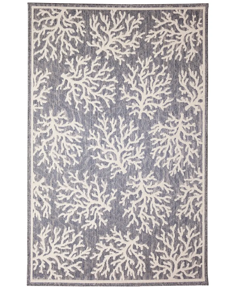 Liora Manne' Cove Coral 7'10" x 9'10" Outdoor Area Rug