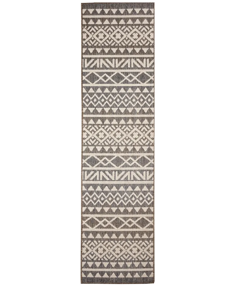 Liora Manne' Cove Peruvian Stripe 1'11" x 7'6" Runner Outdoor Area Rug