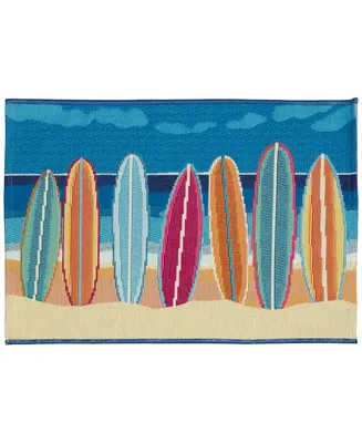 Liora Manne' Esencia Surf Break 2' x 2'10" Area Rug