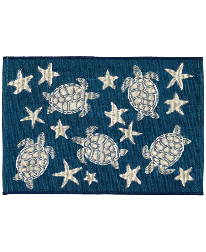 Liora Manne' Esencia Turtle and Stars 2'5" x 3'11" Area Rug