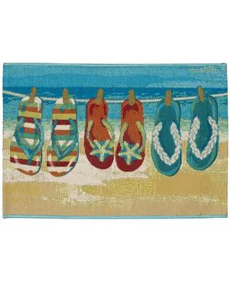 Liora Manne' Esencia Flip Flops Forever 2'5" x 3'11" Area Rug