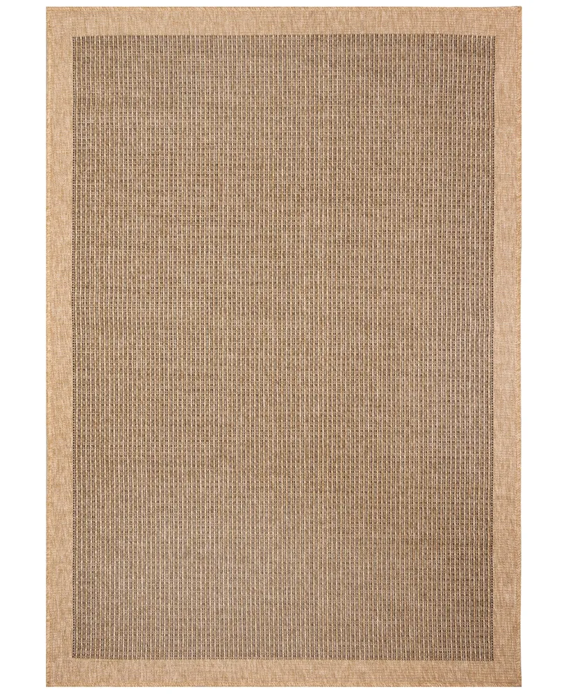 Liora Manne' Sahara Texture Border 3'3" x 4'11" Outdoor Area Rug