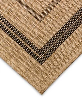 Liora Manne' Sahara Multi Border 7'10" x Square Outdoor Area Rug