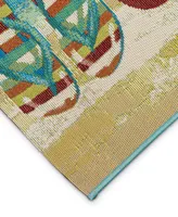 Liora Manne' Esencia Flip Flops Forever 2'5" x 3'11" Area Rug