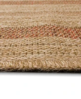 Liora Manne' Sahara Multi Border 6'6" x 9'3" Outdoor Area Rug
