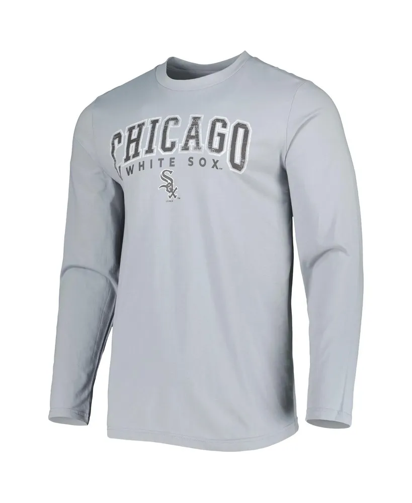 Men's Concepts Sport Black, Gray Chicago White Sox Breakthrough Long Sleeve Top and Pants Sleep Set