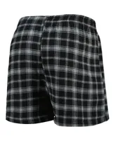 Men's Concepts Sport Black, Gray Chicago White Sox Ledger Flannel Boxers