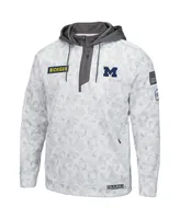 Men's Colosseum Arctic Camo Michigan Wolverines Oht Military-Inspired Appreciation Quarter-Zip Hoodie