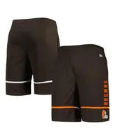 Men's New Era Brown Cleveland Browns Combine Authentic Rusher Training Shorts