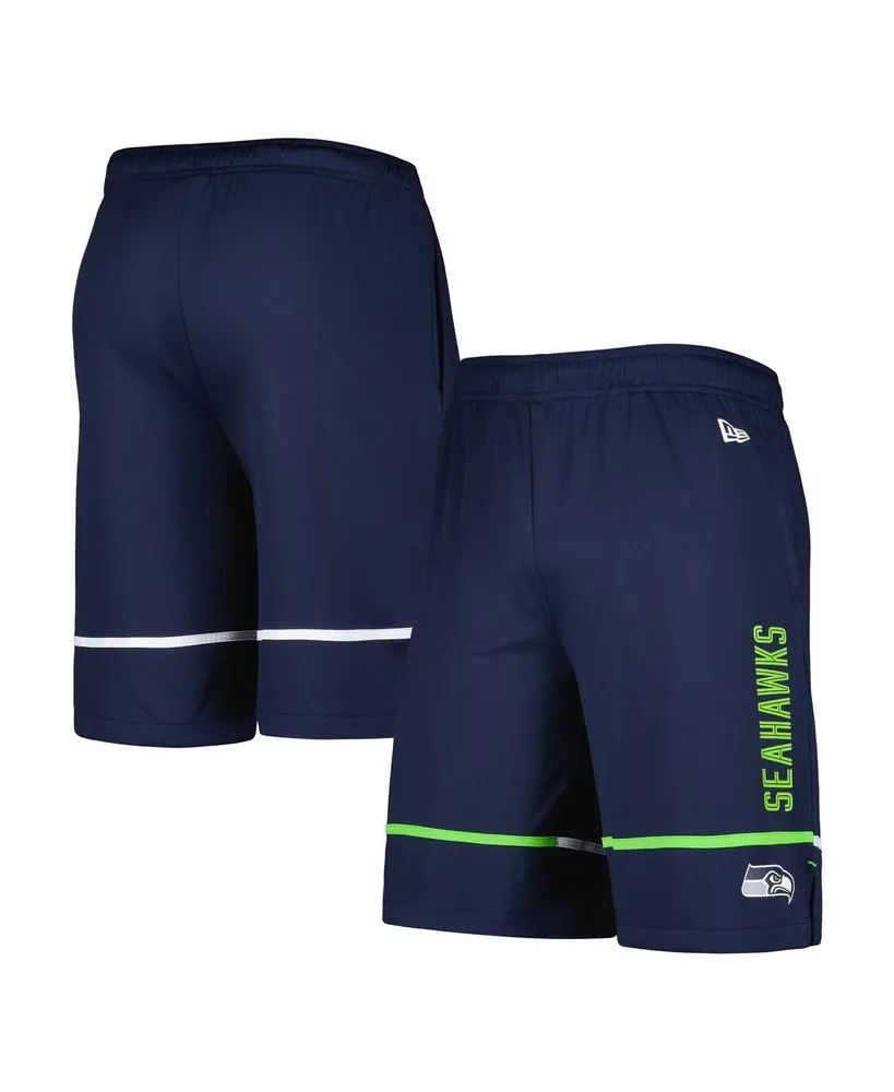 Men's New Era College Navy Seattle Seahawks Combine Authentic Rusher Training Shorts