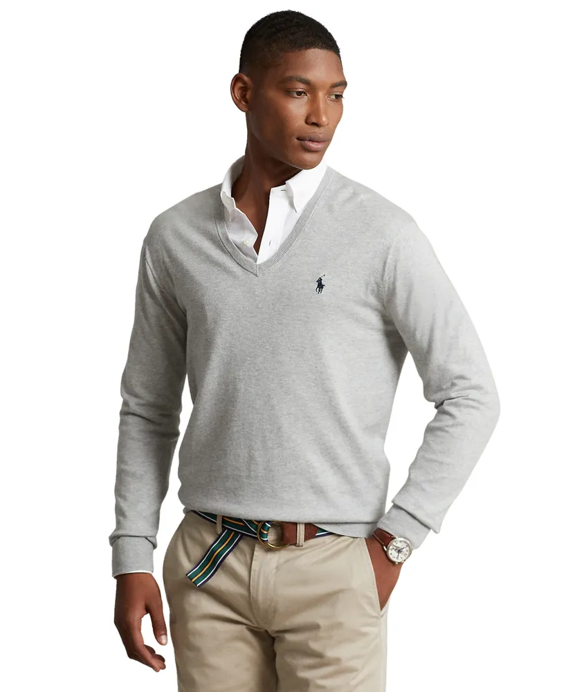 POLO RALPH LAUREN Men's Classic-Fit Long Sleeve Soft Cotton Polo Shirt,  SIZE: M