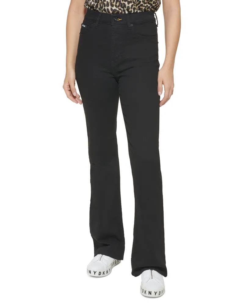 DKNY Waverly Coated Ankle Jeans in Black | Lyst